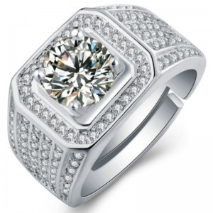 Мъжки пръстени кубични циркониеви мъже годежни пръстени 925 сребърни обещаващи пръстени за мъже мъжки сватбени пръстени